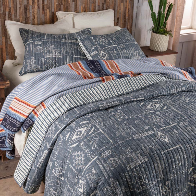 Rod's True Western Westward Trail Denim Quilt