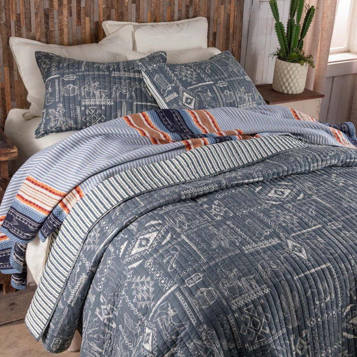 Rod's True Western Westward Trail Denim Quilt