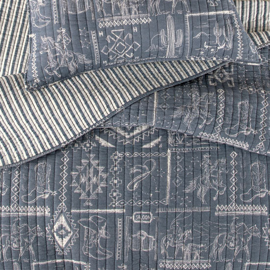Rod's True Western Westward Trail Denim Standard Sham