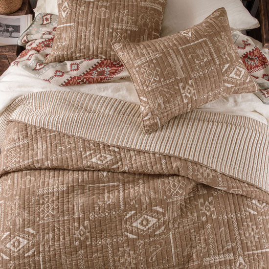 Rod's True Western Westward Trail Brown Quilt