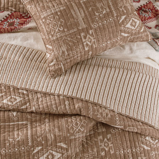 Rod's True Western Westward Trail Brown Quilt