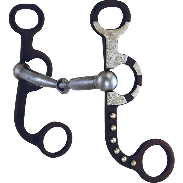 Dots & Engraved Smooth Mouth Argentine Snaffle Bit