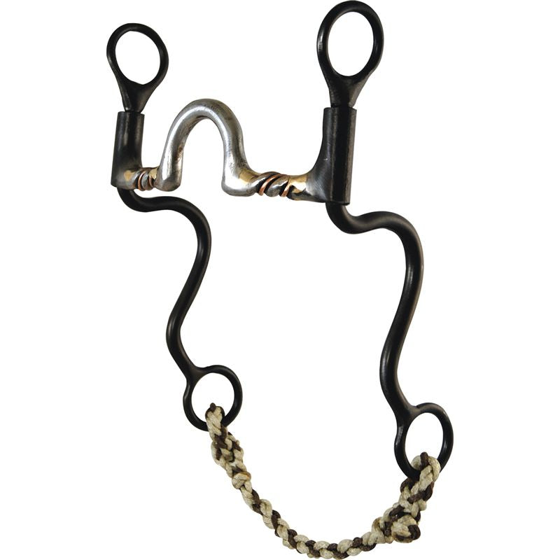 1.5in Port with Twisted Copper Bars Cavalry 8in Cheek Bit
