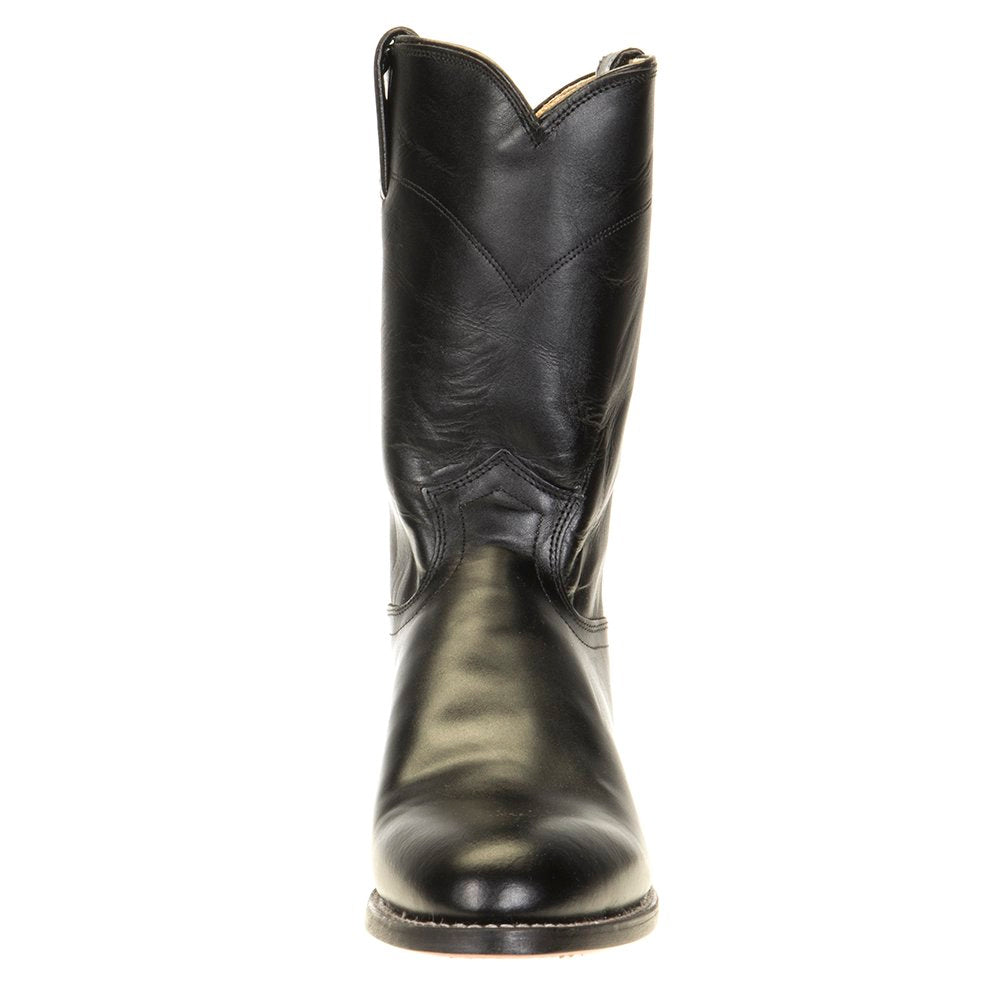 Justin Boot Company Men's Classic Black Kipskin Roper Cowboy Boots