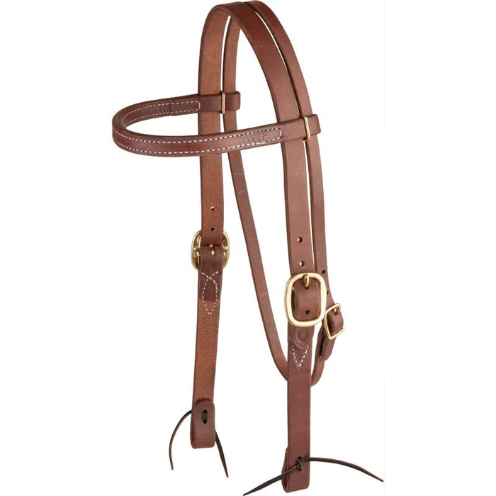 1" Straight Browband Headstall w/ Throat Latch