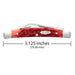 Case Dark Red Bone CS Peach Seed Jig Small Congress (6268 CS)