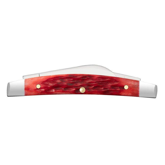 Case Dark Red Bone CS Peach Seed Jig Small Congress (6268 CS)