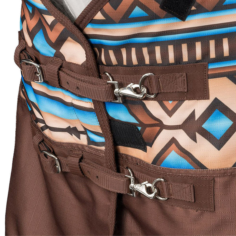 Tough 1 1200D/250G Brown Painted Canyon Turnout Blanket with Snuggit