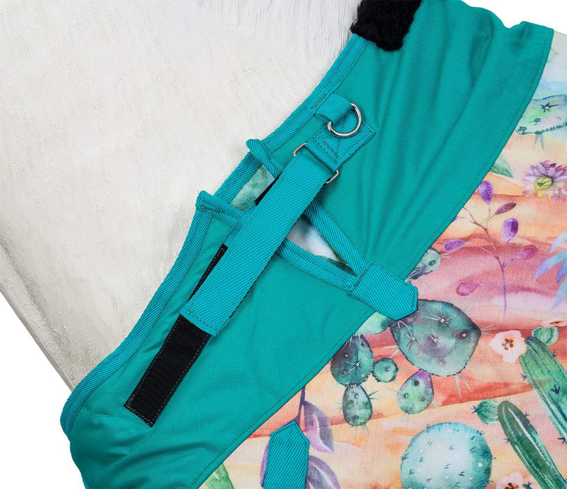 Tough 1 Cactus 1200D Turnout Blanket with Snuggit Neck