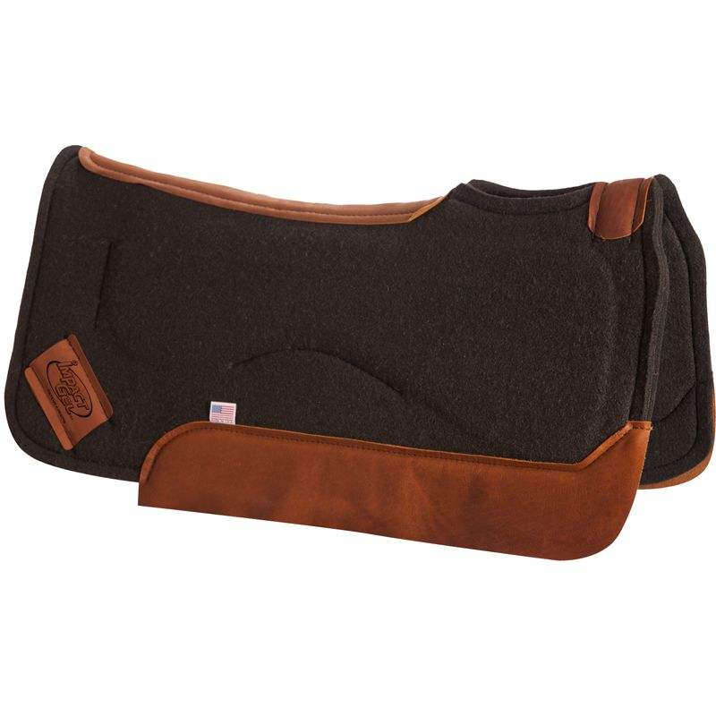 Impact Gel Contour Black 1in. Saddle Pad