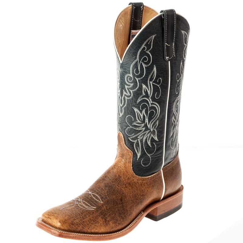 Men's Distressed American Bison Cowboy Boots