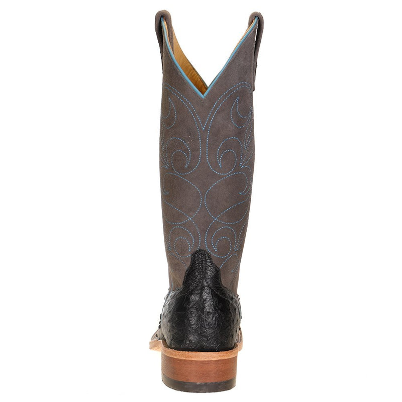 Anderson Bean Women's Black Full Quill Ostrich with Smoked Bacon Top