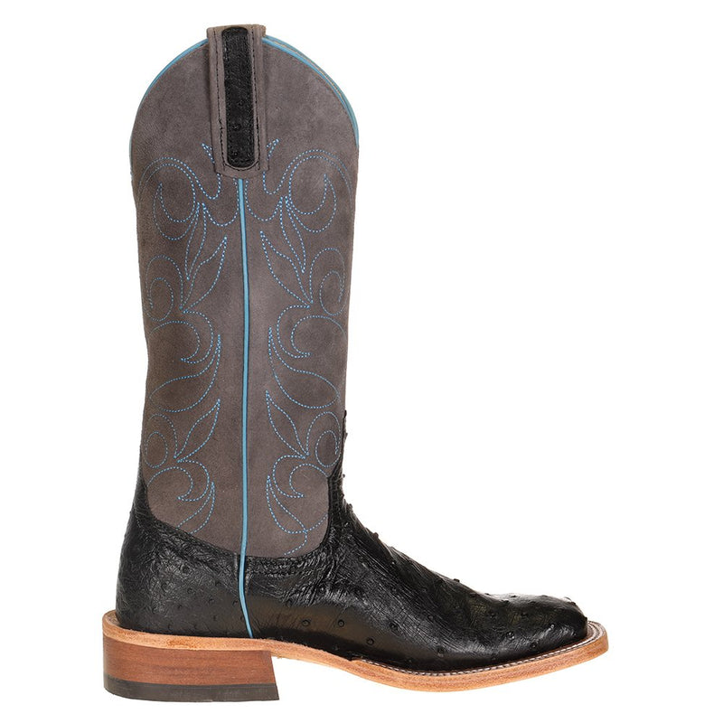 Anderson Bean Women's Black Full Quill Ostrich with Smoked Bacon Top