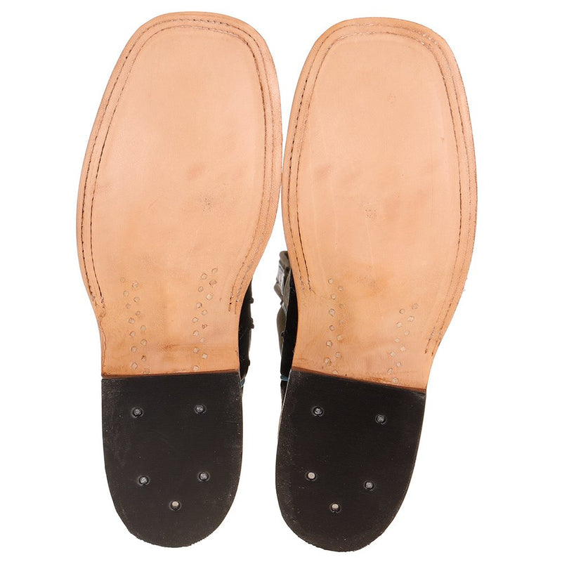 Anderson Bean Women's Black Full Quill Ostrich with Smoked Bacon Top