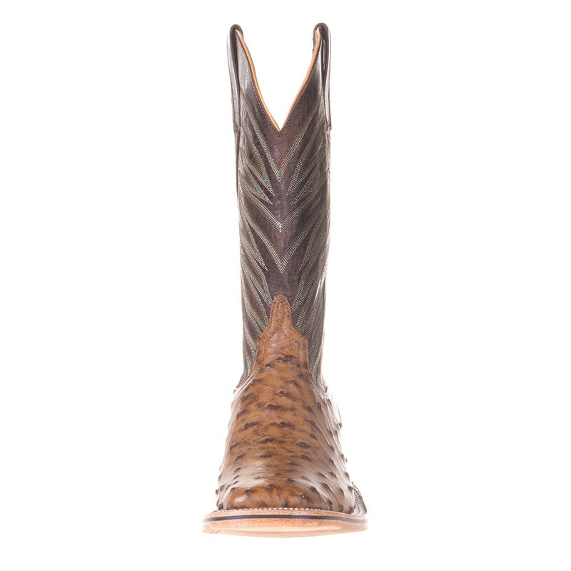Anderson Bean Men's Ride Ready Terra Vintage Full Quill Ostrich 13in.Chocolate Top