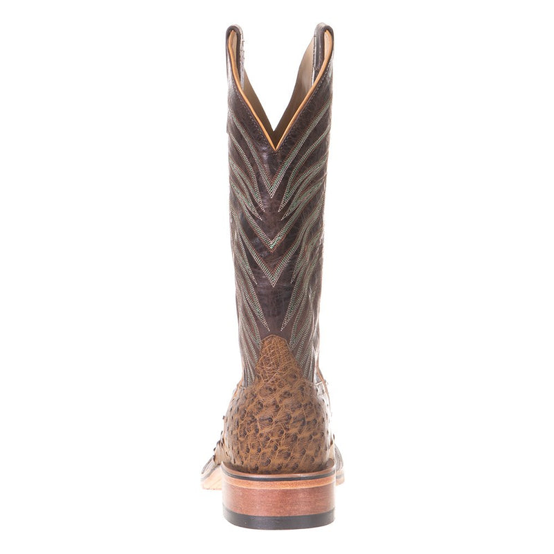 Anderson Bean Men's Ride Ready Terra Vintage Full Quill Ostrich 13in.Chocolate Top
