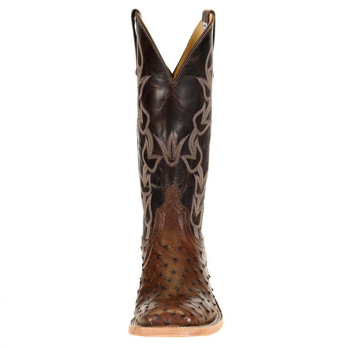 Anderson Bean Women`s Kango Tobacco Full Quill Ostrich Chocolate Explosion