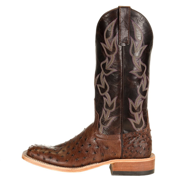 Anderson Bean Women`s Kango Tobacco Full Quill Ostrich Chocolate Explosion