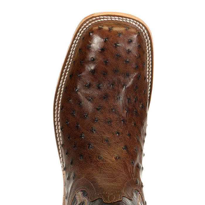 Anderson Bean Women`s Kango Tobacco Full Quill Ostrich Chocolate Explosion