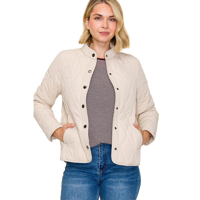 Staccato Women's Taupe Quilted Field Jacket