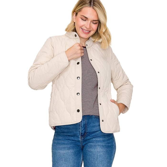 Staccato Women's Taupe Quilted Field Jacket