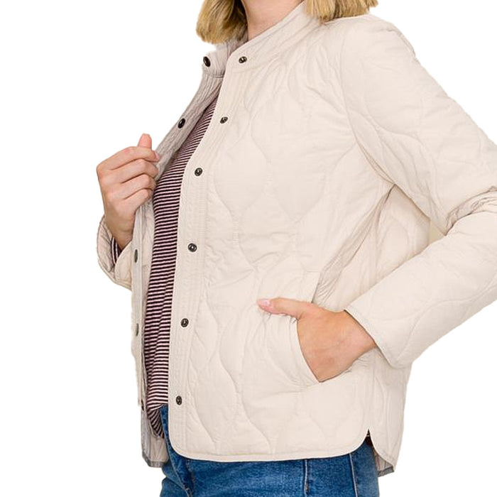 Staccato Women's Taupe Quilted Field Jacket