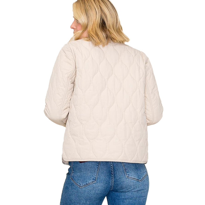 Staccato Women's Taupe Quilted Field Jacket