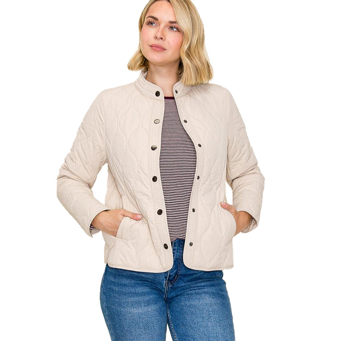 Staccato Women's Taupe Quilted Field Jacket