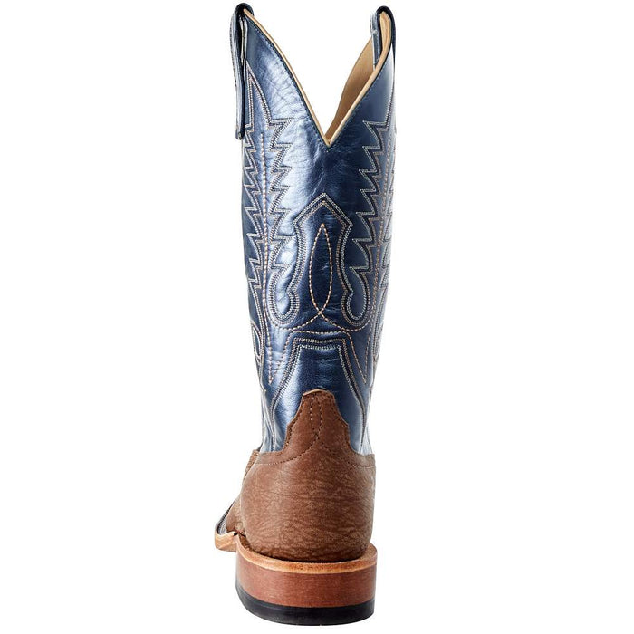 Rios Of Mercedes Men's Anderson Bean Taan Amazon Goat 13in. Regal Blue Luster Top Square Toe Boot