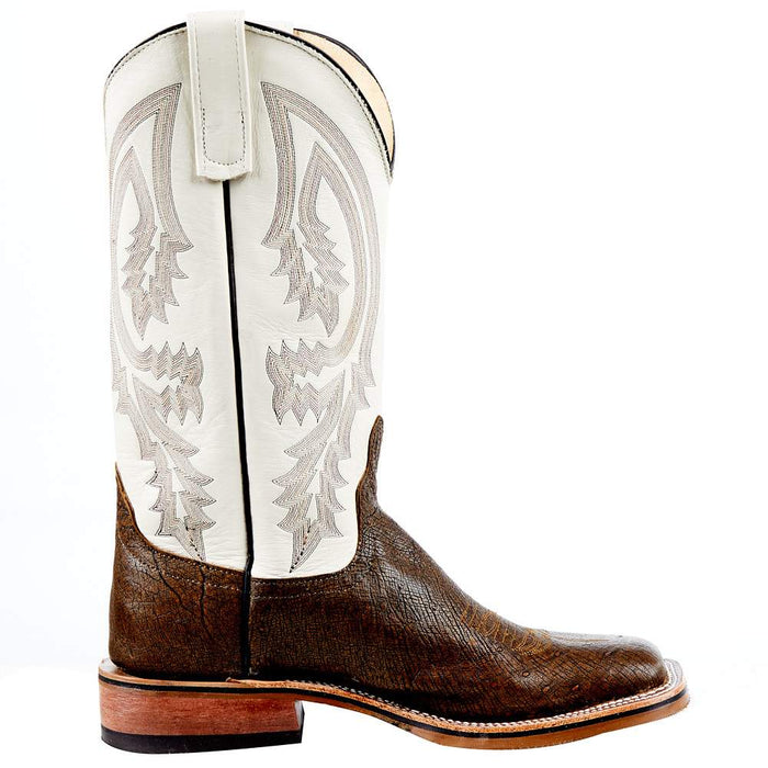 Anderson Bean Men's Ride Ready Antique Saddle Smooth Ostrich 13in. Lucious Bone Top Boot