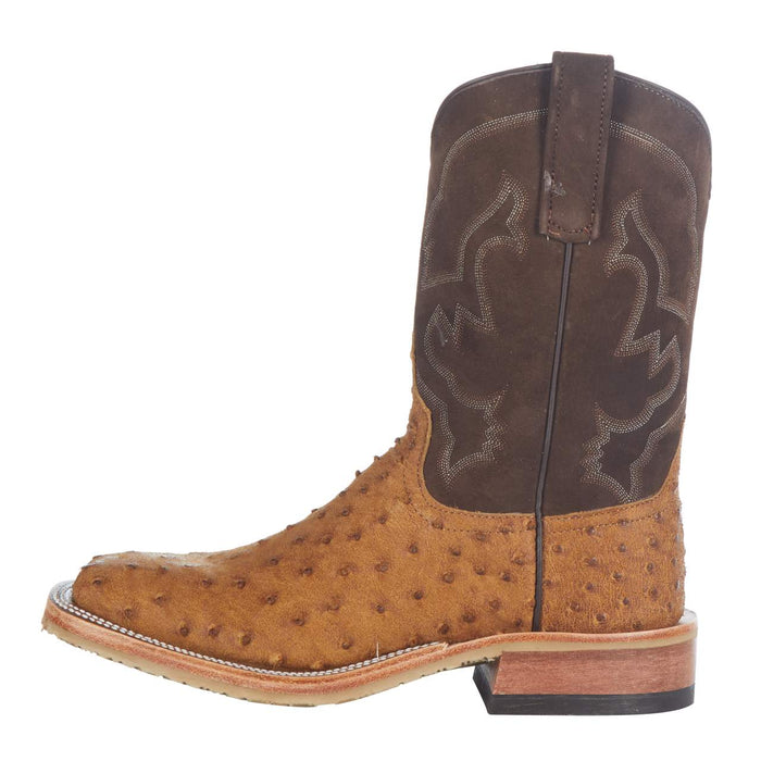 Anderson Bean Men's Antique Saddle Full Quill Ostrich 11in. Coffee Bacon Top Boot