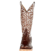 Anderson Bean Women`s Dark Brown Matte Python 13 In. Rusty Old Tin Roof Cowgirl Boot