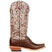 Anderson Bean Women`s Dark Brown Matte Python 13 In. Rusty Old Tin Roof Cowgirl Boot
