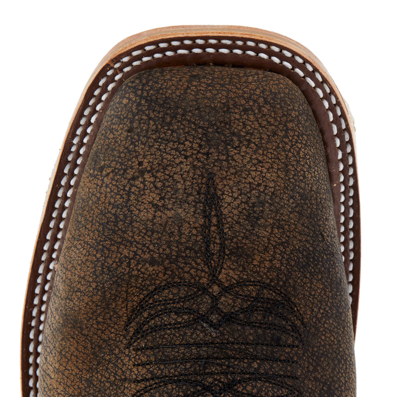 Anderson Bean Men's Ride Ready Tan Safari Cape Buffalo Black Buffamonte