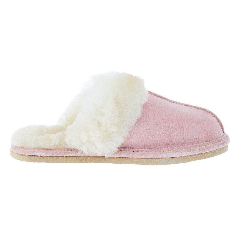 Minnetonka Women Pink Sheepskin Slide