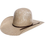 3 Tone Open Crown 4-1/2" Brim Straw Cowboy Hat