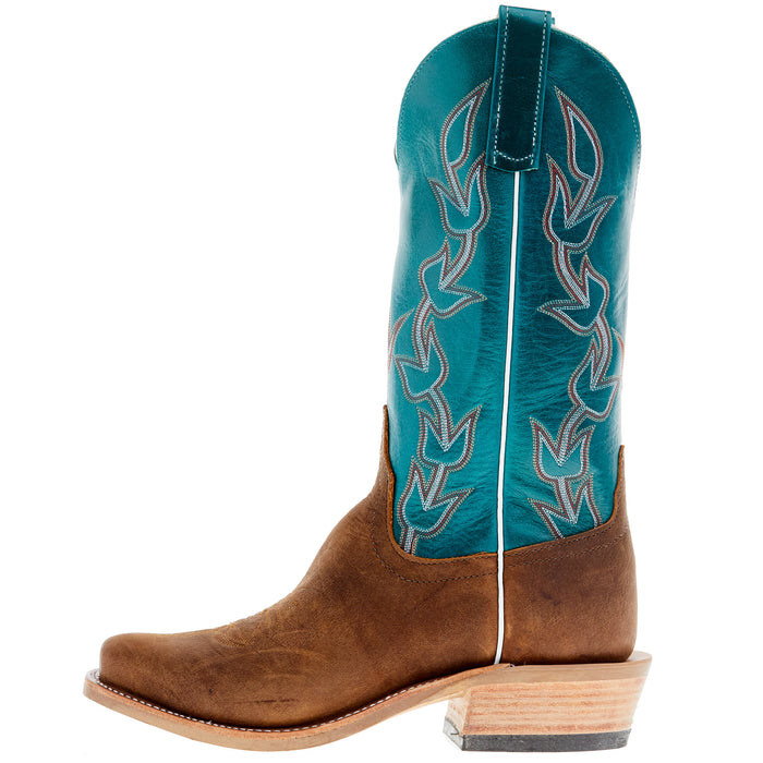 Anderson Bean Men's Ride Ready Brahma Bison 13in Turquoise Calfieno Top