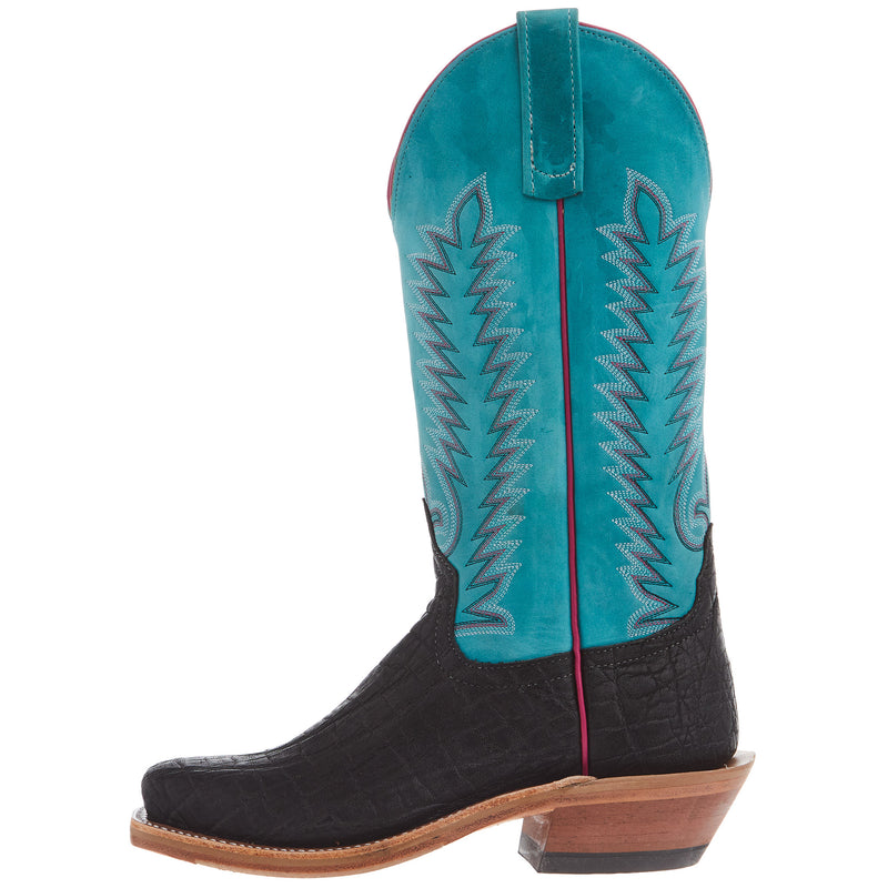 Anderson Bean Women RR Black Elephant Polished 13 Seafoam Barcelona Cowgirl Boot