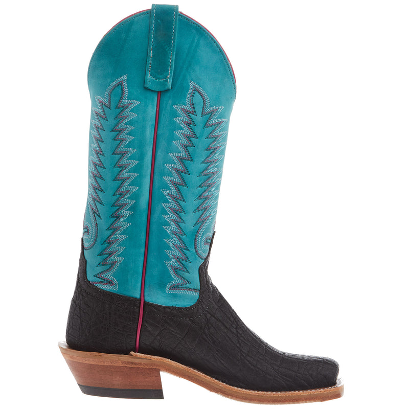 Anderson Bean Women RR Black Elephant Polished 13 Seafoam Barcelona Cowgirl Boot