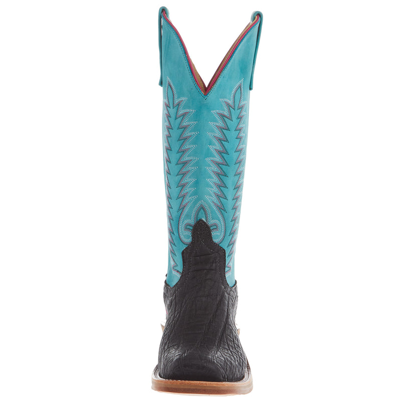 Anderson Bean Women RR Black Elephant Polished 13 Seafoam Barcelona Cowgirl Boot