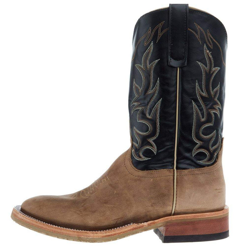 Anderson Bean Men`s AB Sand Angry Elk Navy Glove Top Round Toe