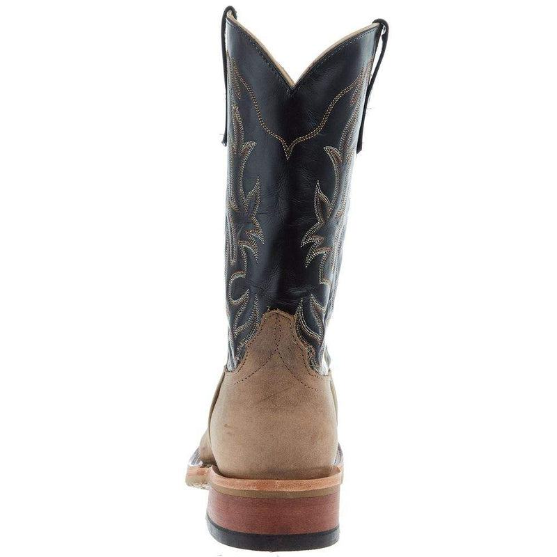 Anderson Bean Men`s AB Sand Angry Elk Navy Glove Top Round Toe