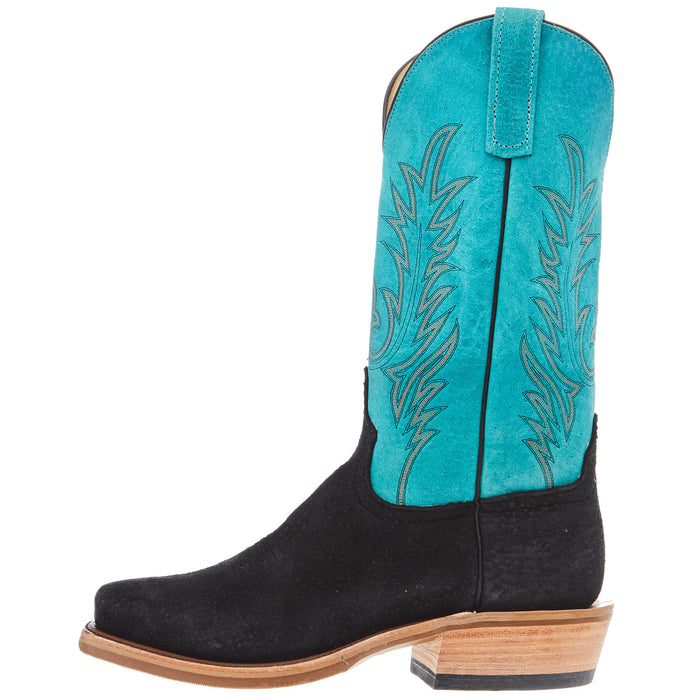 Anderson Bean Mens Ride Ready Black Carpincho Vamp 13in Turquoise Sins