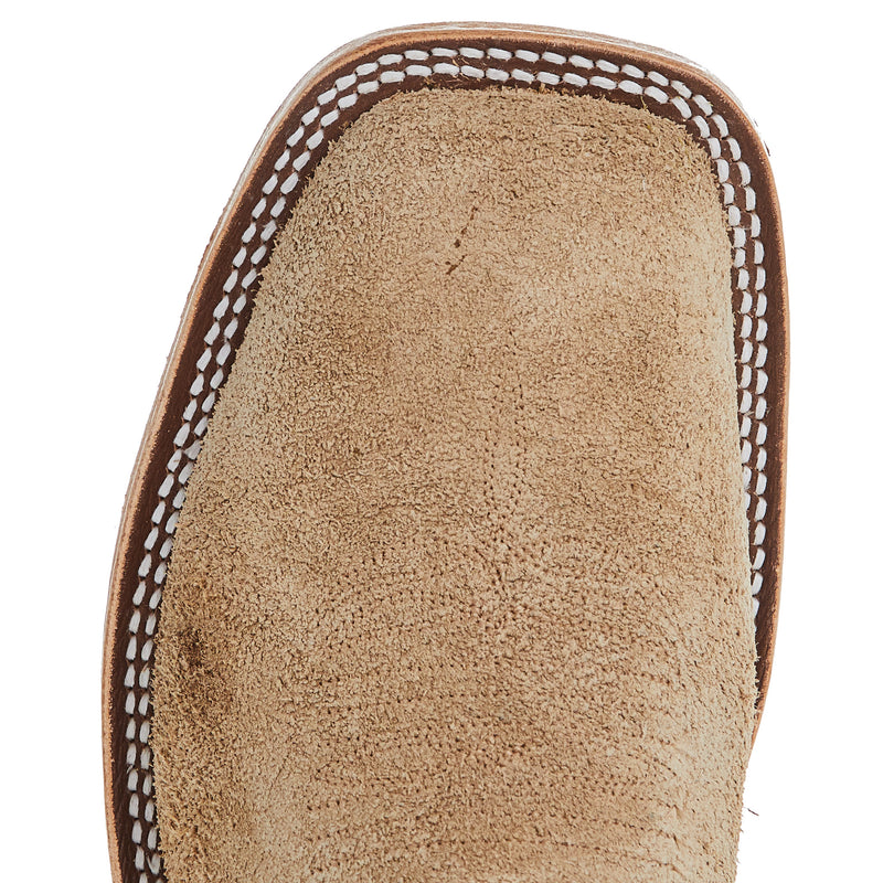 Anderson Bean Women's Tan Crazyhorse Roughout 13In Green Velvet Top Boot