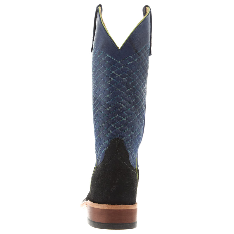 Anderson Bean Women`s AB Black Hungry Hippo Vamp 13In Royal Blue Wyoming Top Boot