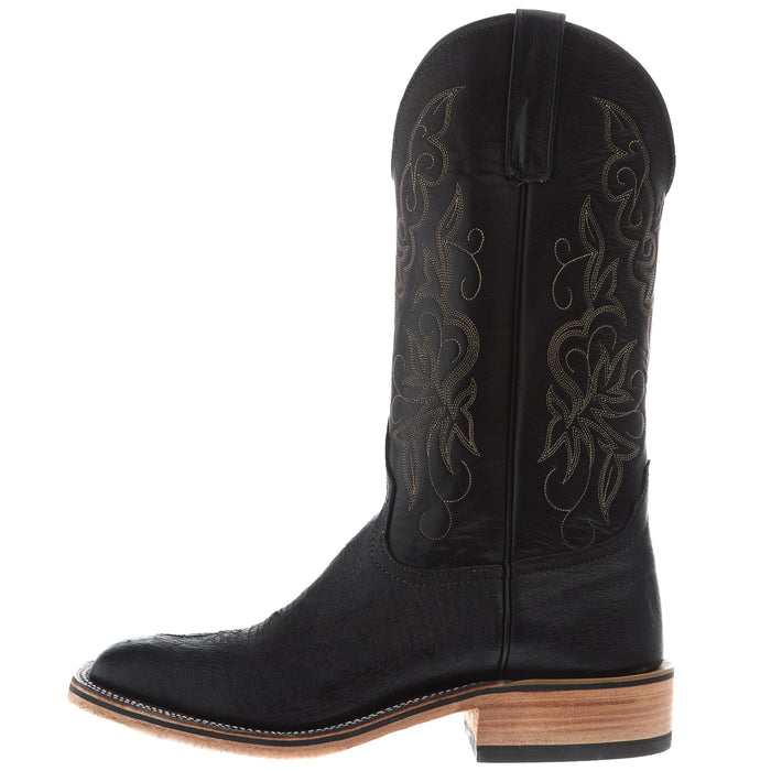 Anderson Bean Men`s AB Ride Ready Black Smooth Ostrich Vamp 13in Blank Aniline Top
