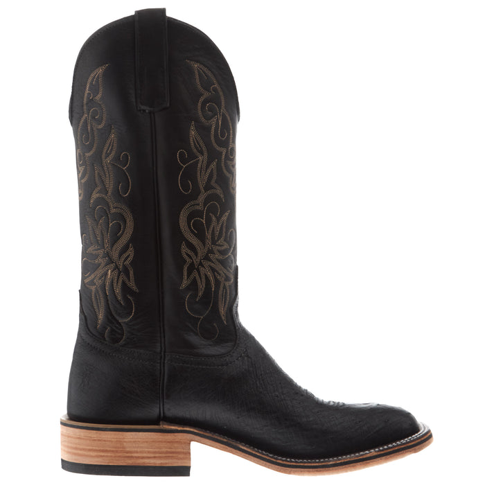 Anderson Bean Men`s AB Ride Ready Black Smooth Ostrich Vamp 13in Blank Aniline Top