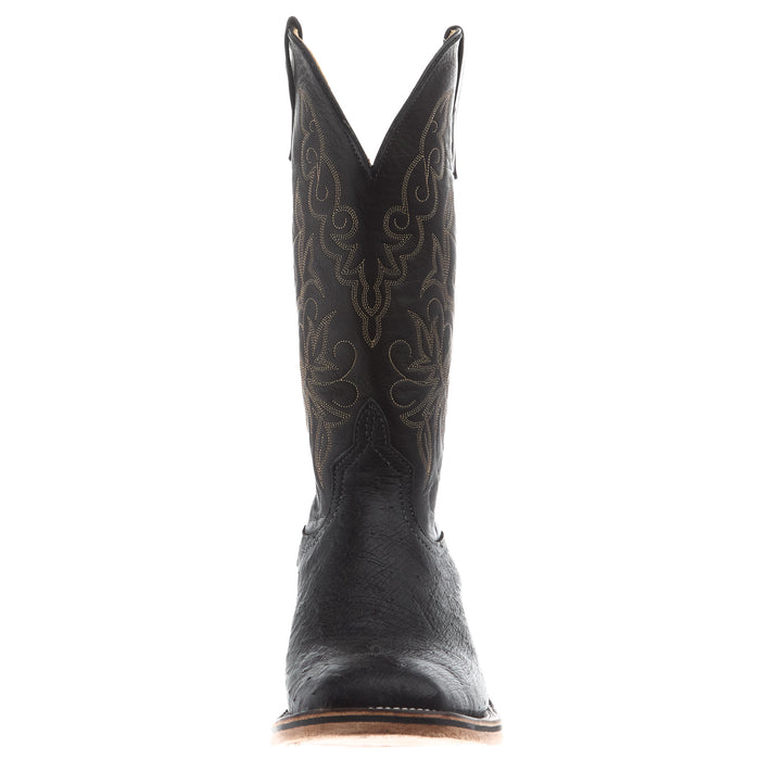 Anderson Bean Men`s AB Ride Ready Black Smooth Ostrich Vamp 13in Blank Aniline Top