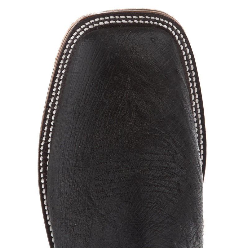 Anderson Bean Men`s AB Ride Ready Black Smooth Ostrich Vamp 13in Blank Aniline Top