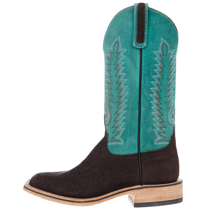 Anderson Bean Men`s NRS Ride Ready Chocolate Elephant Vamp 13in Seafoam Barcelona Top
